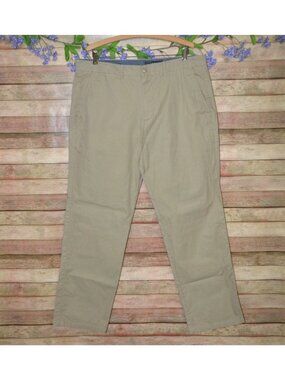 GAP Mens Relaxed Fit Chino Pants Khaki Tan Beige Cotton Straight Leg 36x32